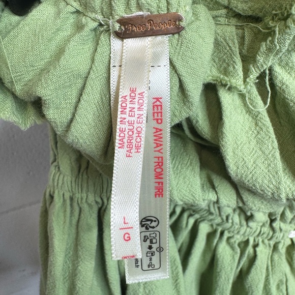 FREE PEOPLE Elegant Green Ruffle Shirt - Picture 9 of 9